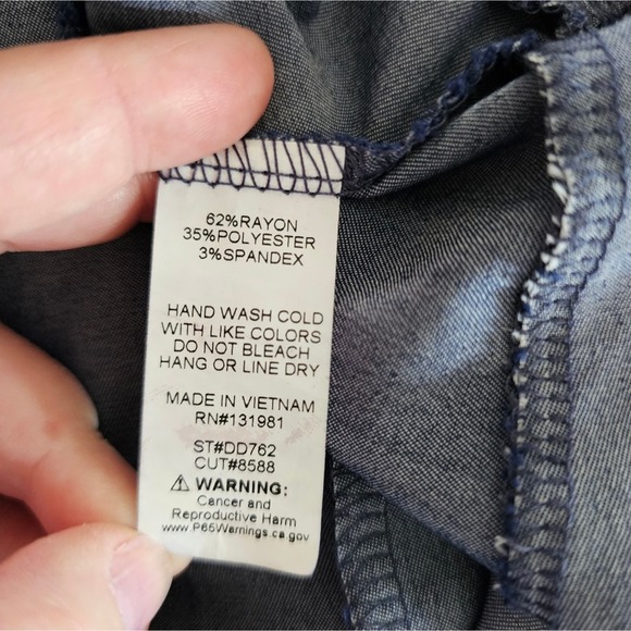 Naif women's dark chambray blue faux wrap dress size xl - Picture 11 of 11